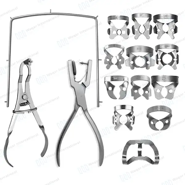 15 Pcs Basic Rubber Dam Kit - surgical instruments manufactured by Waqar International, Sialkot - view 2