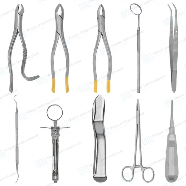 Set of 10 Pcs Oral Dental Extraction Kit+Extracting Forceps #150+151+10H - surgical instruments manufactured by Waqar International, Sialkot - view 6