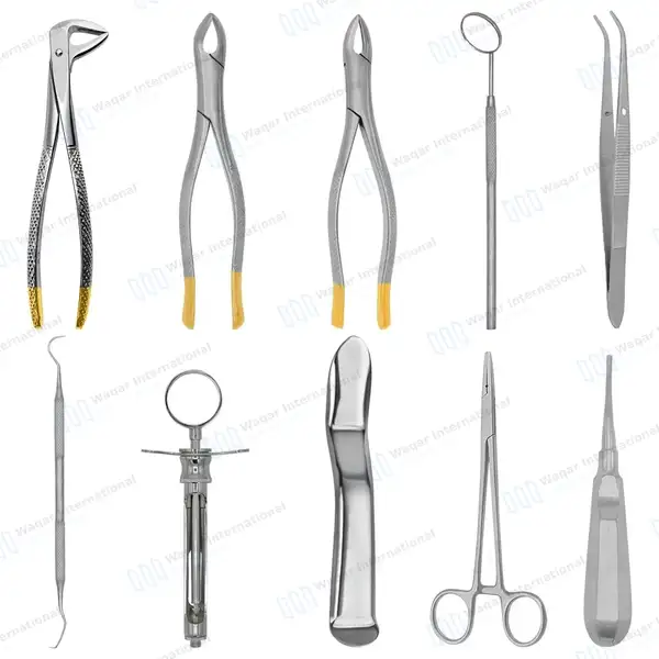 Set of 10 Pcs Oral Dental Extraction Kit+Extracting Forceps #150+151+74N - surgical instruments manufactured by Waqar International, Sialkot - view 6