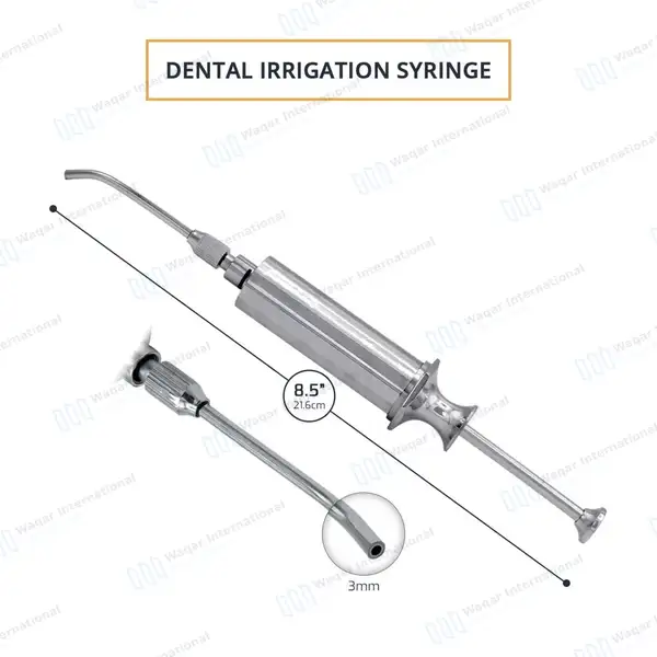 Dental Irrigation Syringe 8.5″ Dentist Surgical Instrument - surgical instruments manufactured by Waqar International, Sialkot - view 3