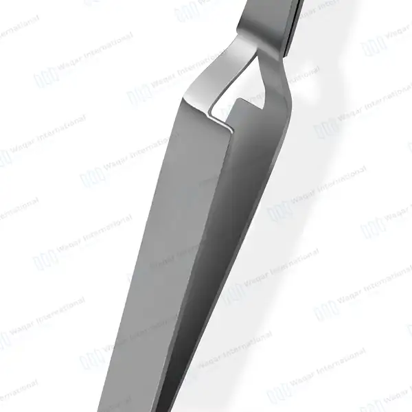 Bracket Placement Tweezer 5″ Wide Serrated Tips Orthodontics Surgical - surgical instruments manufactured by Waqar International, Sialkot - view 5