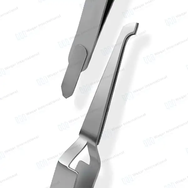 Bracket Placement Tweezer 5″ Wide Serrated Tips Orthodontics Surgical - surgical instruments manufactured by Waqar International, Sialkot - view 7