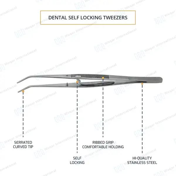 College Cotton Plier with Lock 6″ - surgical instruments manufactured by Waqar International, Sialkot - view 4