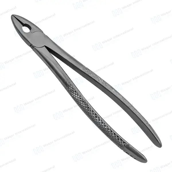 English Extracting Forceps #MD1 for Upper Wisdom Serrated Jaws - surgical instruments manufactured by Waqar International, Sialkot - view 3