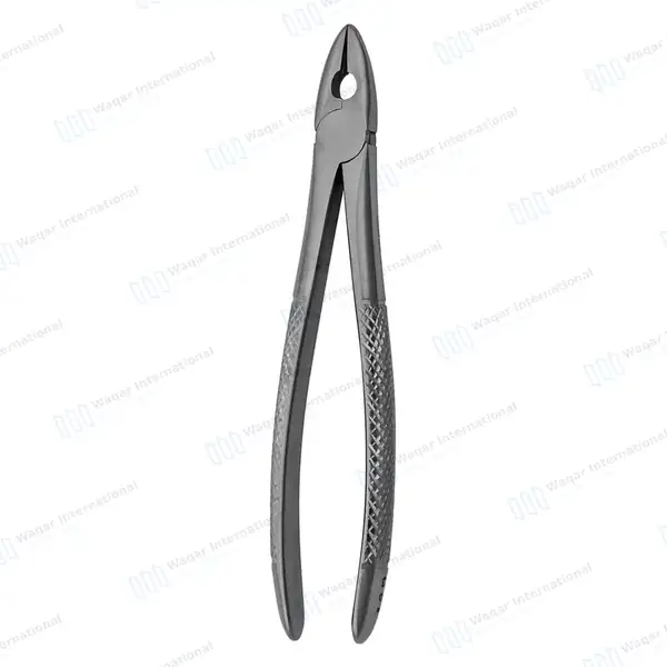 English Extracting Forceps #MD1 for Upper Wisdom Serrated Jaws - surgical instruments manufactured by Waqar International, Sialkot - view 4