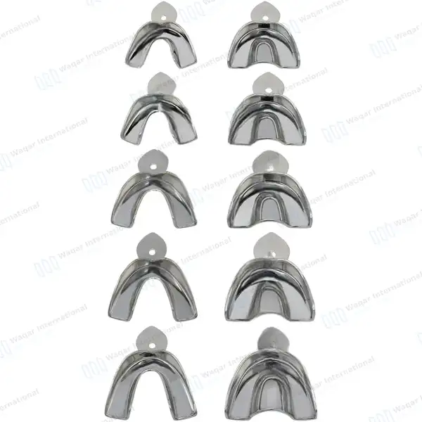 10 Dental Impression Tray Set Solid Upper & Lower XS, S, M, L, XL - surgical instruments manufactured by Waqar International, Sialkot - view 9