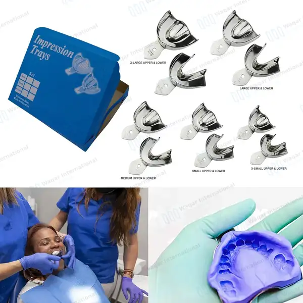 10 Dental Impression Tray Set Solid Upper & Lower XS, S, M, L, XL - surgical instruments manufactured by Waqar International, Sialkot - view 10