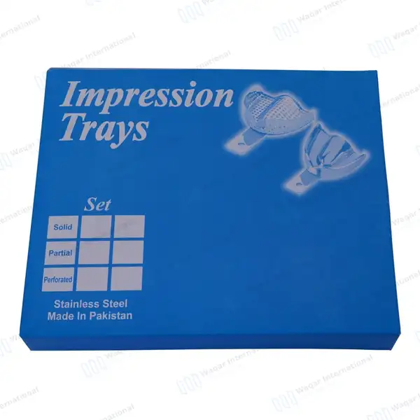 10 Dental Impression Tray Set Solid Upper & Lower XS, S, M, L, XL - surgical instruments manufactured by Waqar International, Sialkot - view 11