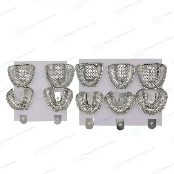 20 Edentulous Impression Trays Set Solid & Perforated XS, S, M, L, XL - surgical instruments manufactured by Waqar International, Sialkot - view 3