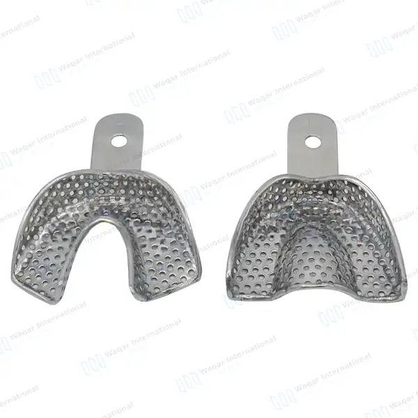 6 Pcs Pedo Impression Trays Set S, M, L Upper & Lower – Perforated - surgical instruments manufactured by Waqar International, Sialkot - view 7