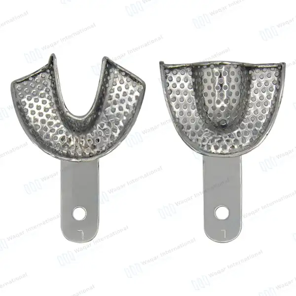 6 Pcs Pedo Impression Trays Set S, M, L Upper & Lower – Perforated - surgical instruments manufactured by Waqar International, Sialkot - view 8