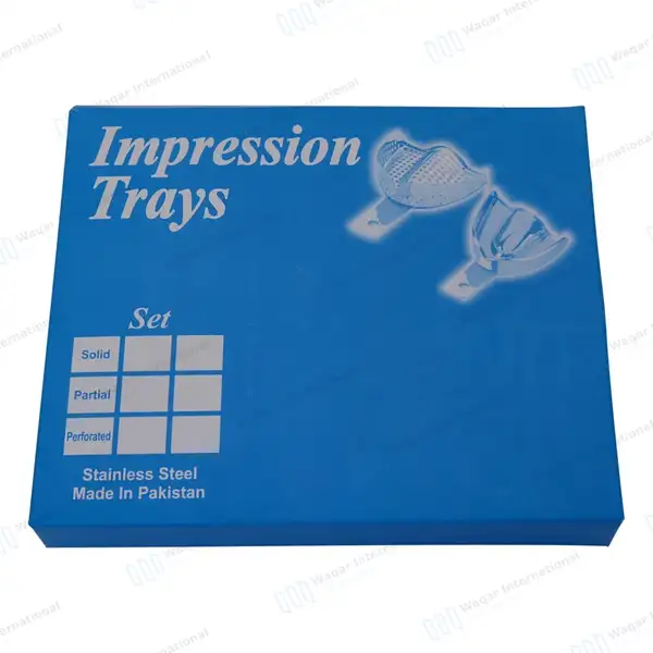 6 Pcs Pedo Impression Trays Set S, M, L Upper & Lower – Perforated - surgical instruments manufactured by Waqar International, Sialkot - view 10