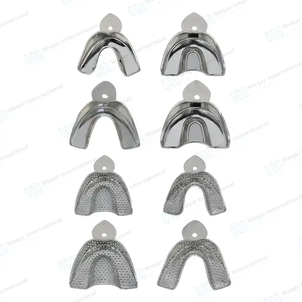 8 Impression Trays Solid Perforated Dental Instruments - surgical instruments manufactured by Waqar International, Sialkot - view 8