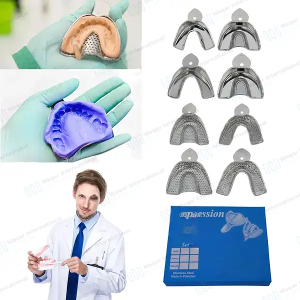 8 Impression Trays Solid Perforated Dental Instruments - surgical instruments manufactured by Waqar International, Sialkot - view 9