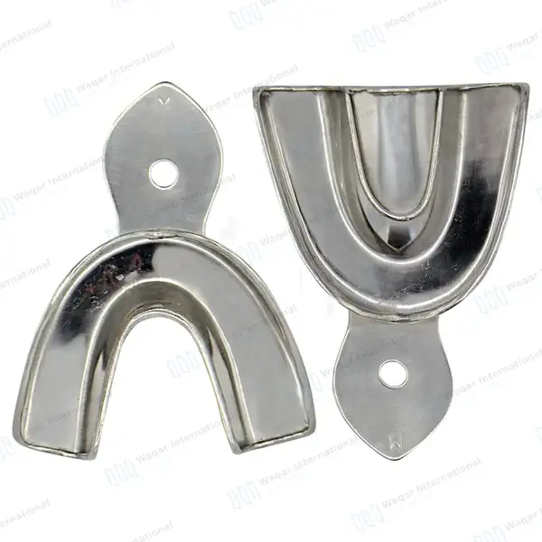 6 Solid Impression Trays Set Upper & Lower Small, Medium & Large - surgical instruments manufactured by Waqar International, Sialkot - view 7