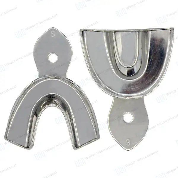 6 Solid Impression Trays Set Upper & Lower Small, Medium & Large - surgical instruments manufactured by Waqar International, Sialkot - view 8