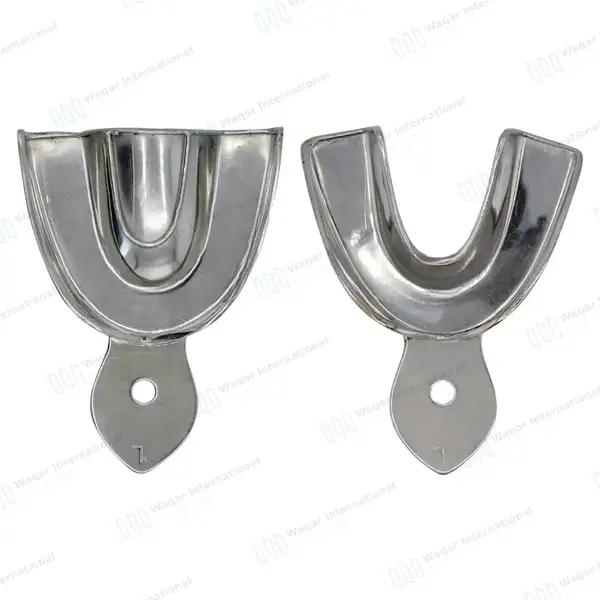 6 Solid Impression Trays Set Upper & Lower Small, Medium & Large - surgical instruments manufactured by Waqar International, Sialkot - view 9
