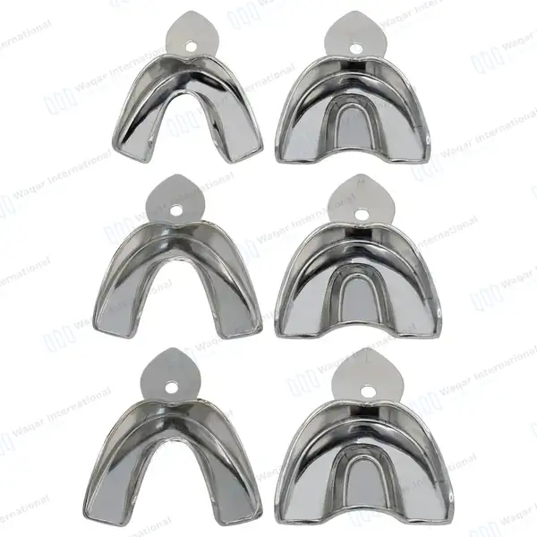 6 Solid Impression Trays Set Upper & Lower Small, Medium & Large - surgical instruments manufactured by Waqar International, Sialkot - view 10