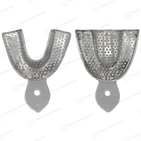 8 Perforated Dental Impression Trays Set XS, S, M, L Upper & Lower - surgical instruments manufactured by Waqar International, Sialkot - view 7