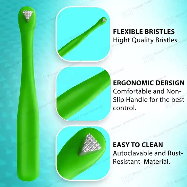 Molar Band Seater Bite Sticks Green with Serrated Tip - surgical instruments manufactured by Waqar International, Sialkot - view 4