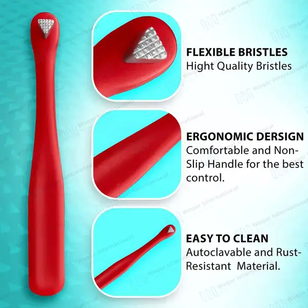 Molar Band Seater Bite Sticks Red with Serrated Tip - surgical instruments manufactured by Waqar International, Sialkot - view 3