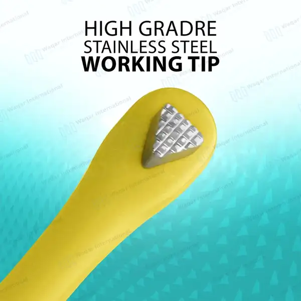 Molar Band Seater Bite Sticks Yellow with Serrated Tip - surgical instruments manufactured by Waqar International, Sialkot - view 4