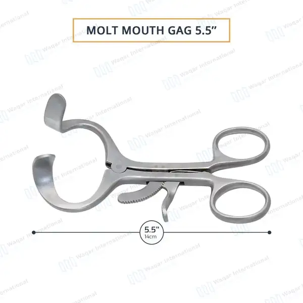 12 Molt Mouth Gag Anesthesia 5.5″ - surgical instruments manufactured by Waqar International, Sialkot - view 3