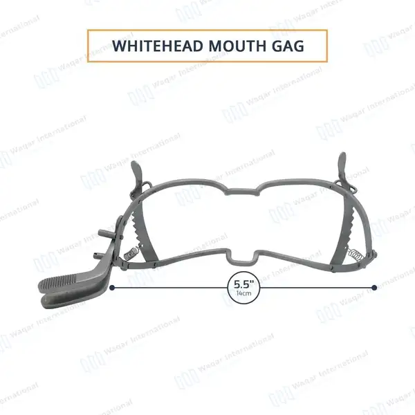 12 Whitehead Dental Mouth Gag 5.5″ Surgical - surgical instruments manufactured by Waqar International, Sialkot - view 3