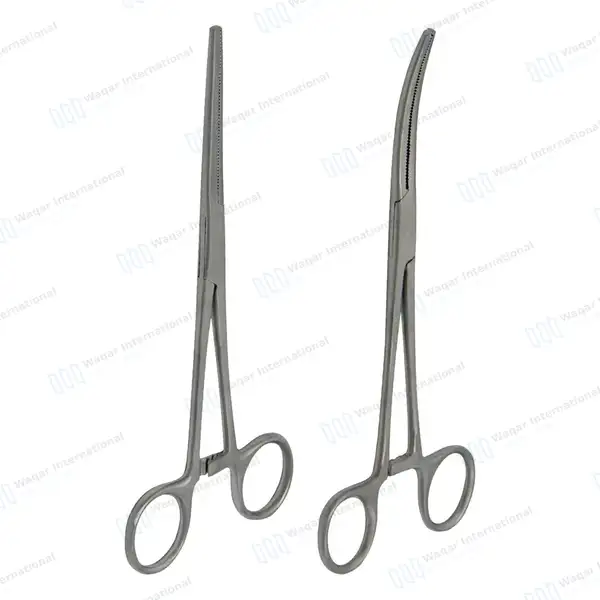 2 Pean Hemostat Forceps Set 7.25″ Straight & Curved Fishing Clamps - surgical instruments manufactured by Waqar International, Sialkot - view 2