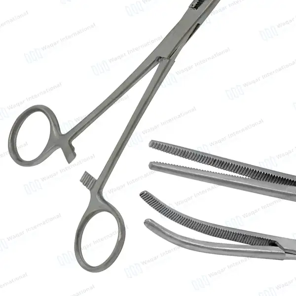 2 Pean Hemostat Forceps Set 8″ Straight & Curved Fishing Clamps - surgical instruments manufactured by Waqar International, Sialkot - view 6