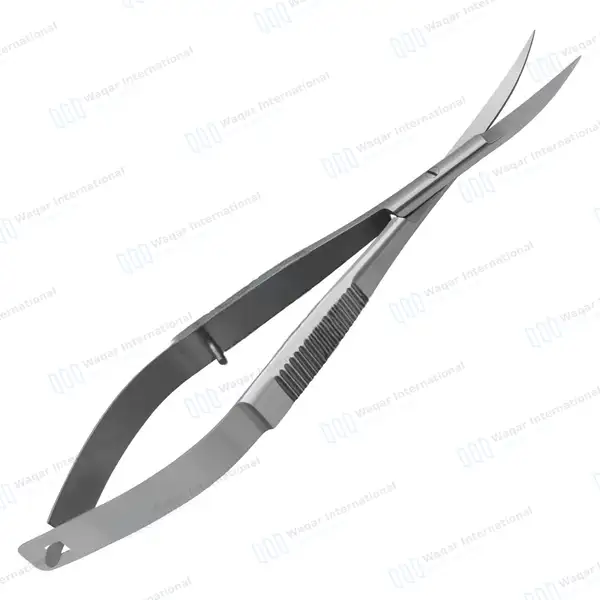 3 Pcs Micro Iris Scissors Set 4.5″ Sharp Straight+Curved+Angled - surgical instruments manufactured by Waqar International, Sialkot - view 8