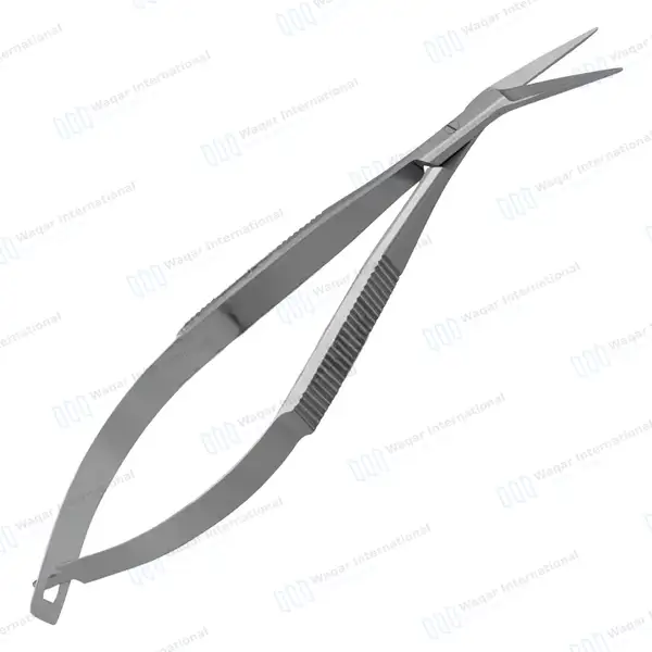 3 Pcs Micro Iris Scissors Set 4.5″ Sharp Straight+Curved+Angled - surgical instruments manufactured by Waqar International, Sialkot - view 9