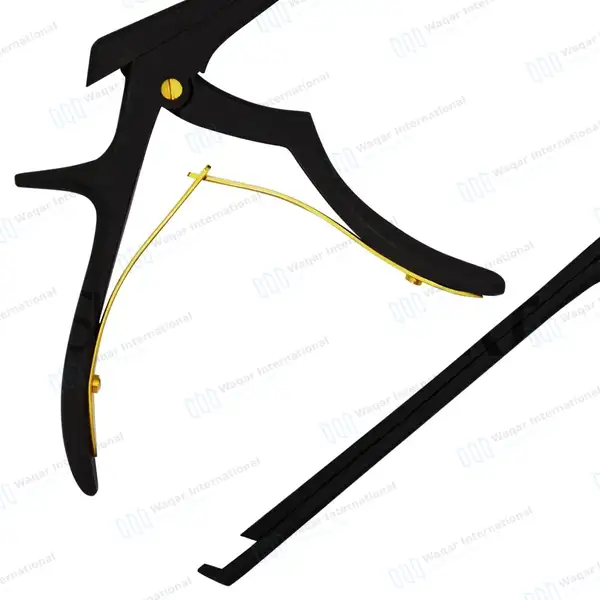 6 Bayonet Kerrison Rongeurs 8″ (20.3cm) Black 45° Up 1mm-6mm Bite - surgical instruments manufactured by Waqar International, Sialkot - view 6