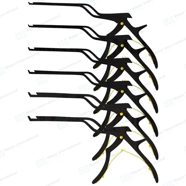 6 Bayonet Kerrison Rongeurs 8″ (20.3cm) Black 45° Up 1mm-6mm Bite - surgical instruments manufactured by Waqar International, Sialkot - view 7