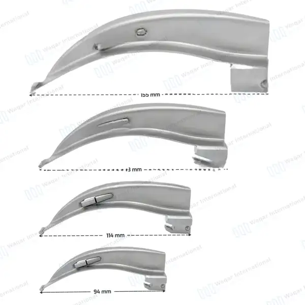 4 Macintosh Conventional Blades #1, #2, #3, #4 - surgical instruments manufactured by Waqar International, Sialkot - view 3