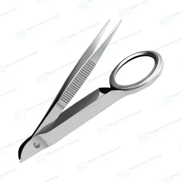 8 Pcs Splinter Fine Point Tweezers Forcep Set with Magnifying Glass - surgical instruments manufactured by Waqar International, Sialkot - view 4