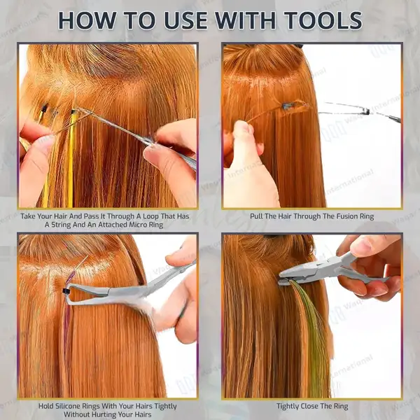 4 Pcs Hair Extension & Beading Tool Kit - beauty instruments manufactured by Waqar International, Sialkot - view 6