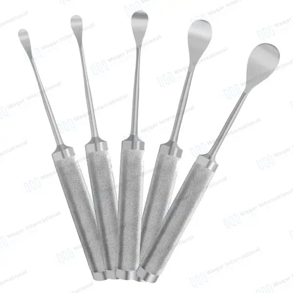 5 Pcs Cobb Spinal Elevators Set 10mm – 32mm Wide Blade - orthopedic instruments manufactured by Waqar International, Sialkot - view 2
