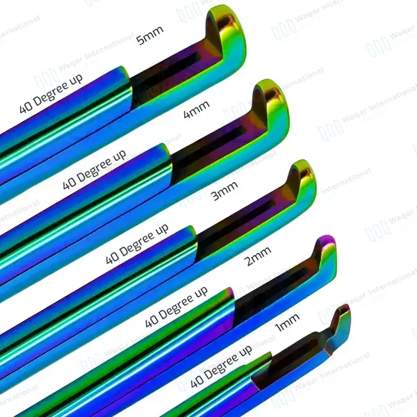 5 Rainbow Kerrison Rongeurs 7″ Shaft 40° Up Thin Footplate 1mm-5mm Bite - surgical instruments manufactured by Waqar International, Sialkot - view 2