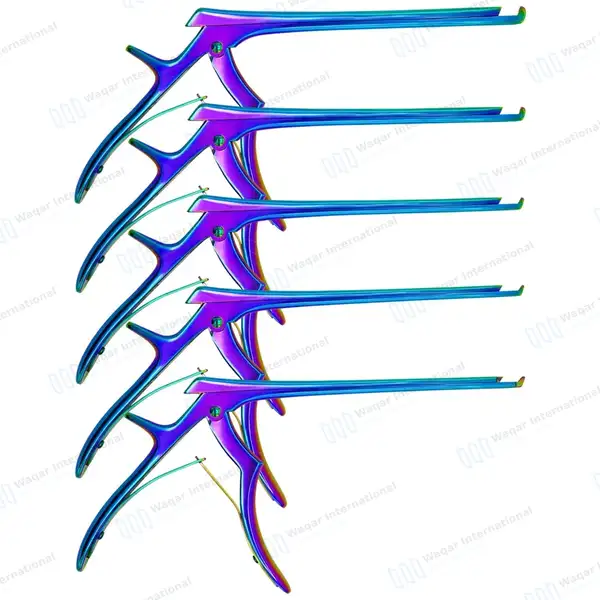 5 Rainbow Kerrison Rongeurs 7″ Shaft 40° Up Thin Footplate 1mm-5mm Bite - surgical instruments manufactured by Waqar International, Sialkot - view 7