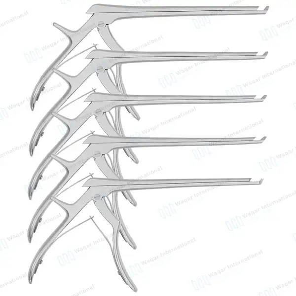 5 Pcs Kerrison Rongeurs Set 7″ Shaft 40° Up Thin Footplate 1mm-5mm Bite - surgical instruments manufactured by Waqar International, Sialkot - view 7