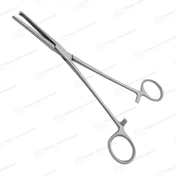 2 Rochester Ochsner Forceps 8″ Straight & Curved 1×2 Teeth Serrated Jaws - surgical instruments manufactured by Waqar International, Sialkot - view 6