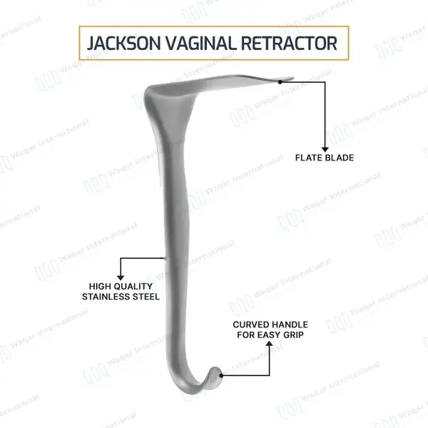 3 Pcs Jackson Vaginal Retractor Set 7″ (17.8 cm) Small, Medium & Large - surgical instruments manufactured by Waqar International, Sialkot - view 4