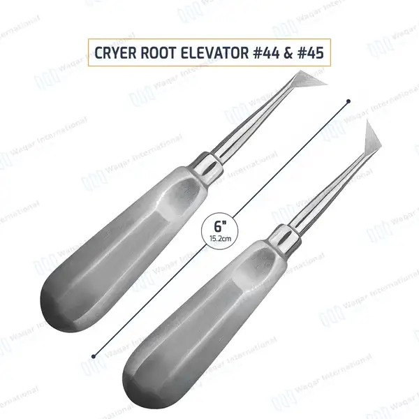2 Pcs Cryer Root Elevator Set #44 & #45 - dental instruments manufactured by Waqar International, Sialkot - view 3