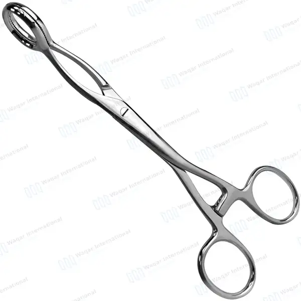 Collins Tongue Seizing Forceps 6.75″ (17.1cm) Jaws 25mm Wide - surgical instruments manufactured by Waqar International, Sialkot - view 2