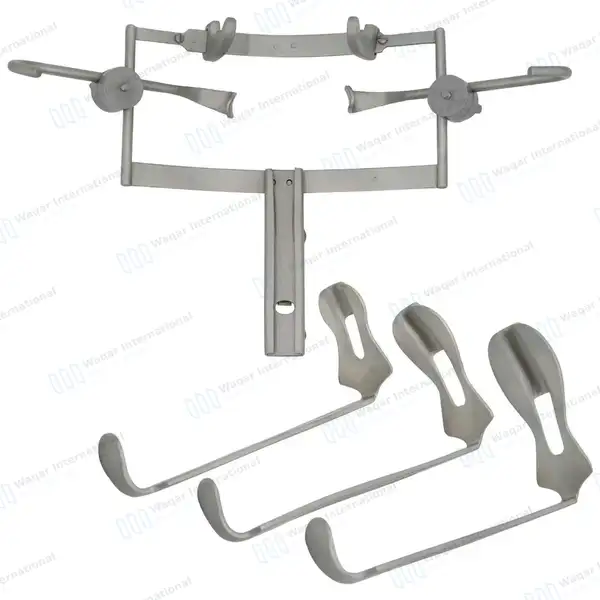Dingman Mouth Gag Retractor with 3 Blades Set Oral Dental Instrument - surgical instruments manufactured by Waqar International, Sialkot - view 5