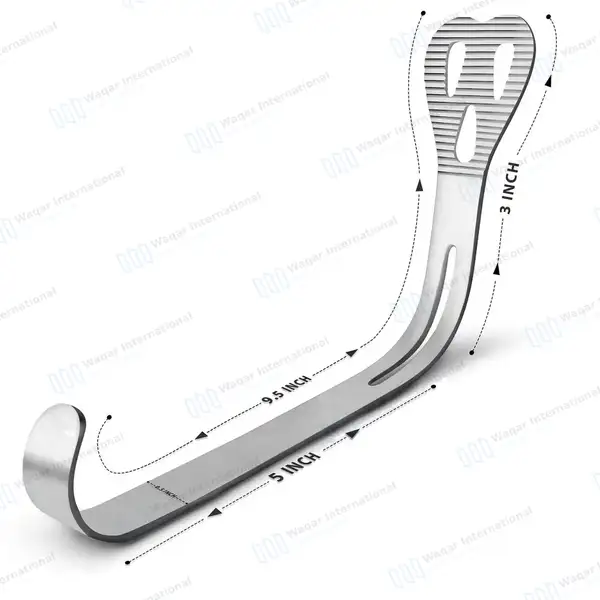 Wieder Tongue Depressor Large Blade 36mm Wide Serraed - surgical instruments manufactured by Waqar International, Sialkot - view 3