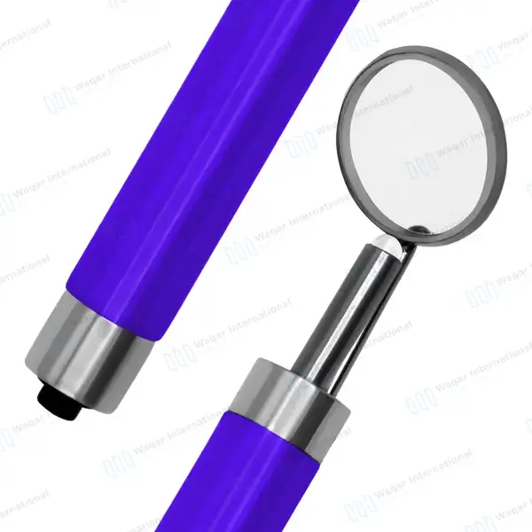 Dental Mirror with Light – Purple Color Handle - surgical instruments manufactured by Waqar International, Sialkot - view 5