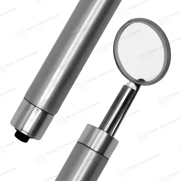 Dental Mirror with Light – Silver Color Handle - surgical instruments manufactured by Waqar International, Sialkot - view 5