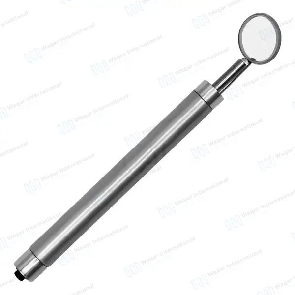Dental Mirror with Light – Silver Color Handle - surgical instruments manufactured by Waqar International, Sialkot - view 6